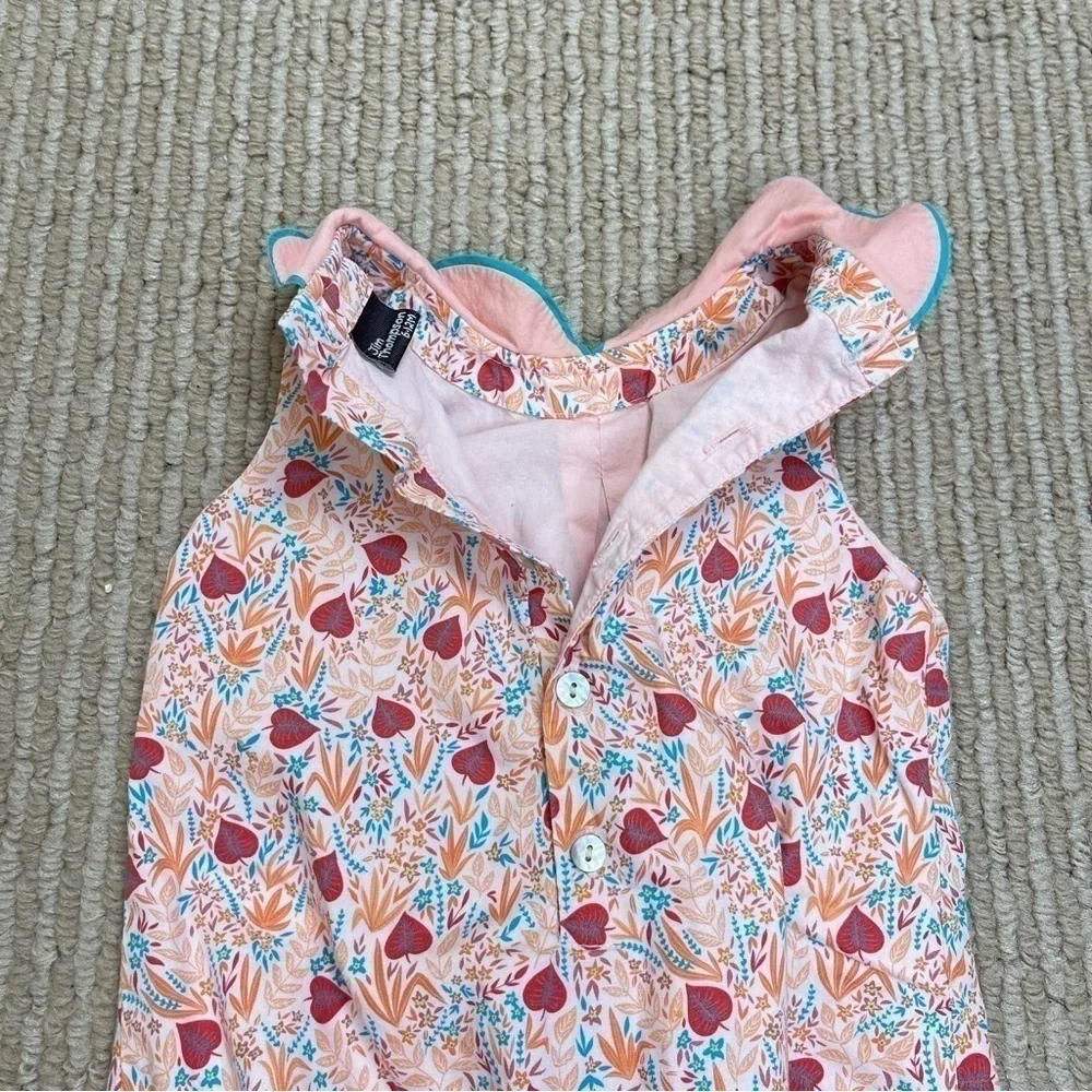 Jim Thompson Sleeveless Floral Print One Piece Size 6-12 Months Baby
